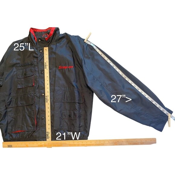 SnapOn Jacket Men’s Size XL Black Zip Snap Multiple Pockets Logo Embroidery - Picture 9 of 16